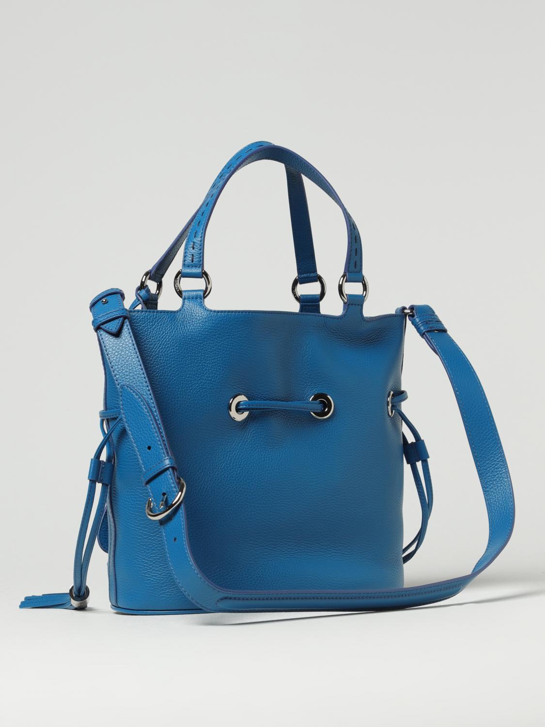 LANCEL BORSA A MANO: Borsa Huit Lancel in pelle a grana con tracolla, Azzurro - Img 2