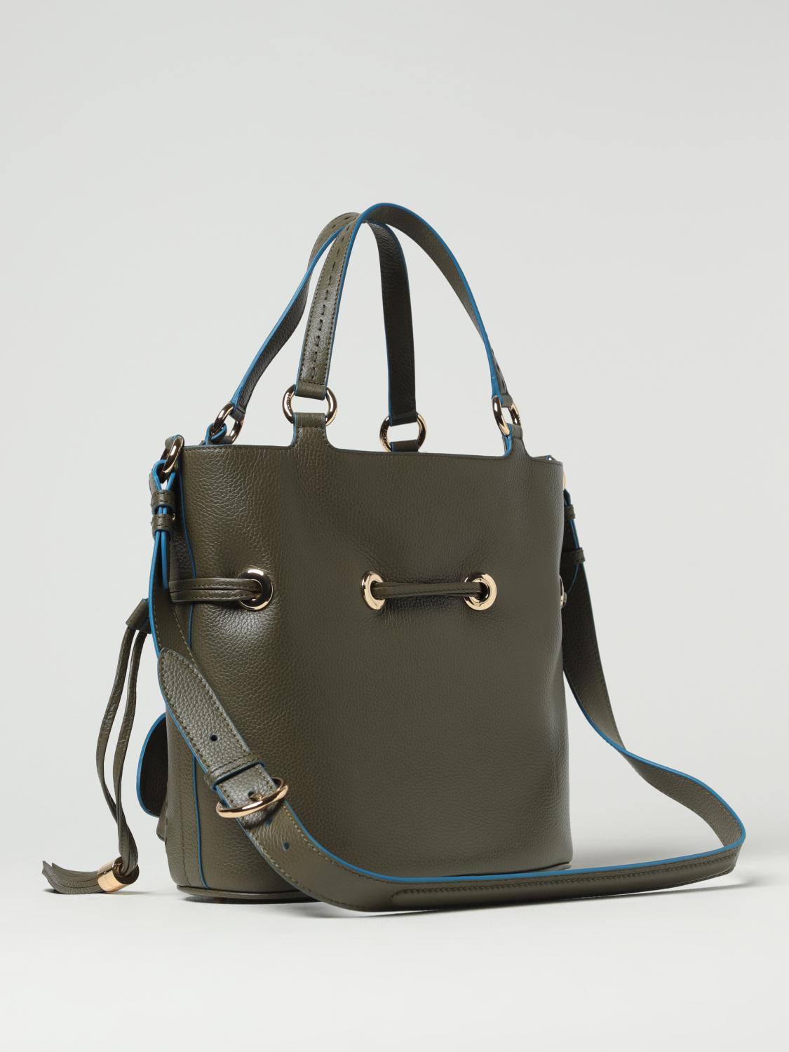 LANCEL BORSA A MANO: Borsa Huit Lancel in pelle a grana con tracolla, Militare - Img 2