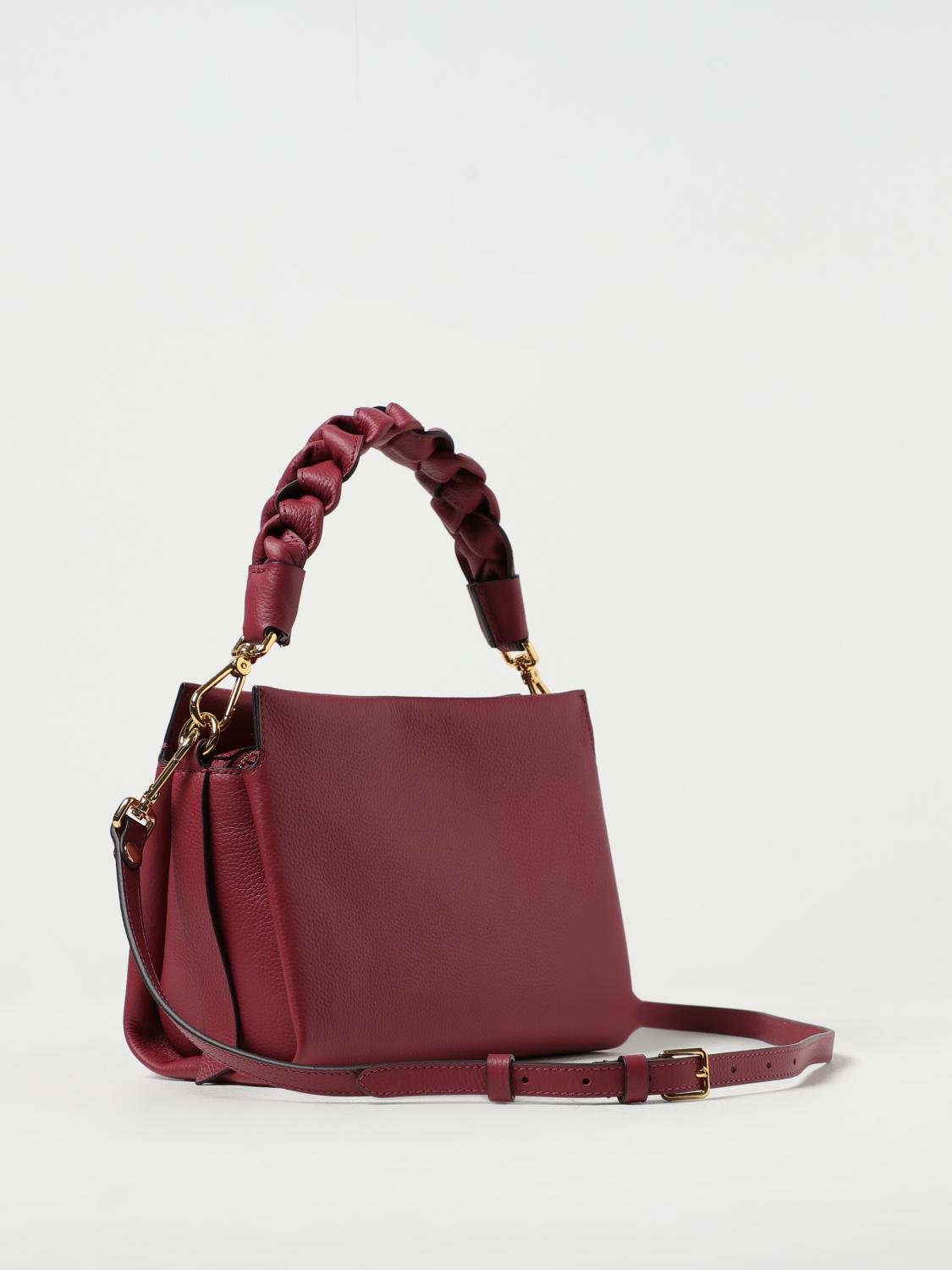 COCCINELLE BORSA A MANO: Borsa Bohéme Coccinelle in pelle a grana, Rosso - Img 2