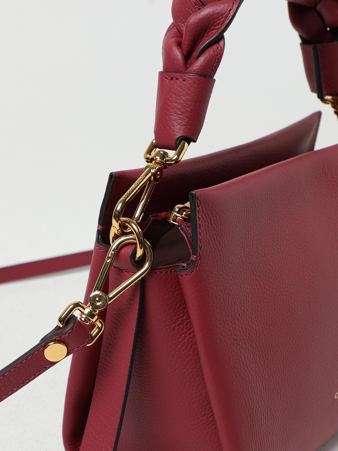 COCCINELLE BORSA A MANO: Borsa Bohéme Coccinelle in pelle a grana, Rosso - Img 3