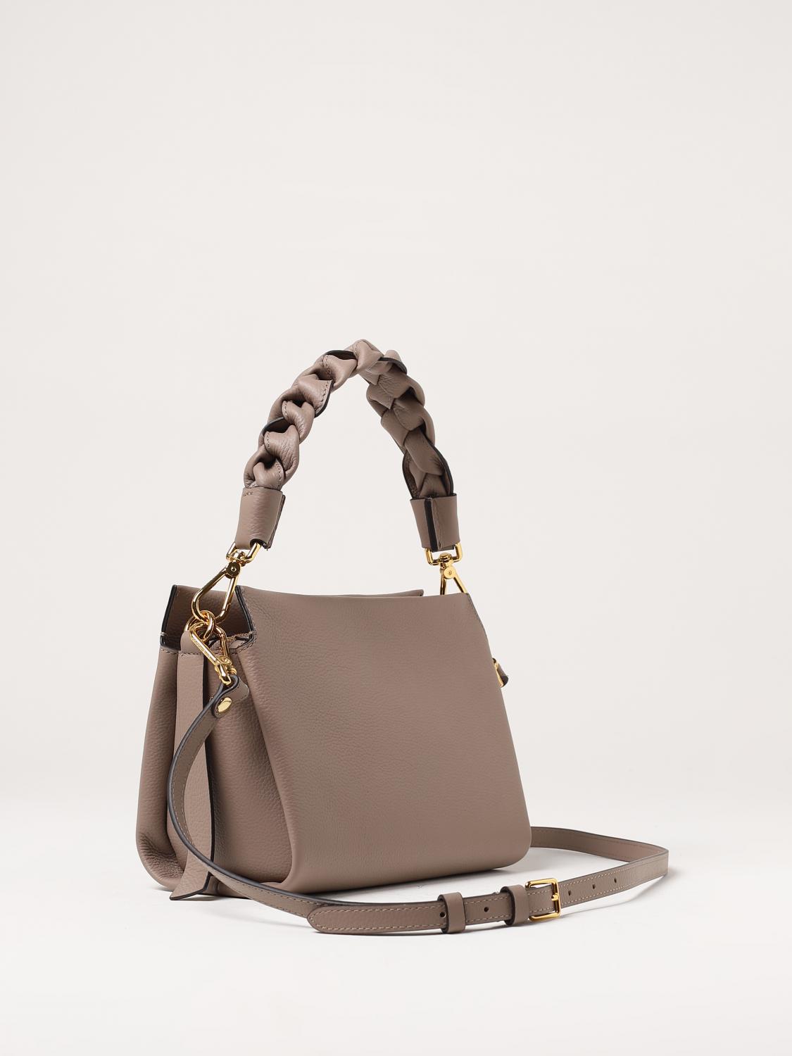 COCCINELLE BORSA A MANO: Borsa Bohéme Coccinelle in pelle a grana, Marrone - Img 2