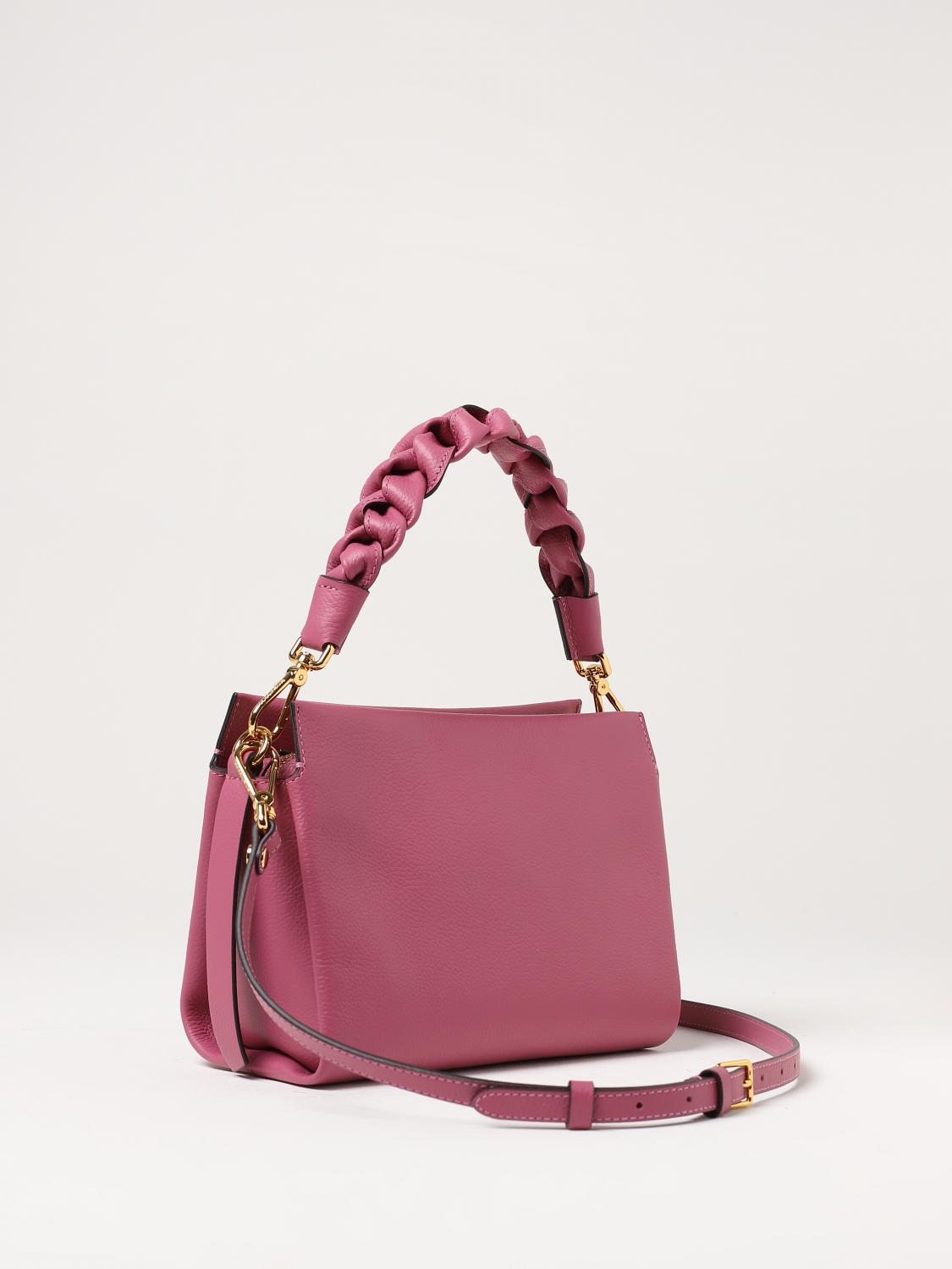 COCCINELLE BORSA A MANO: Borsa Bohéme Coccinelle in pelle a grana, Bordeaux - Img 2