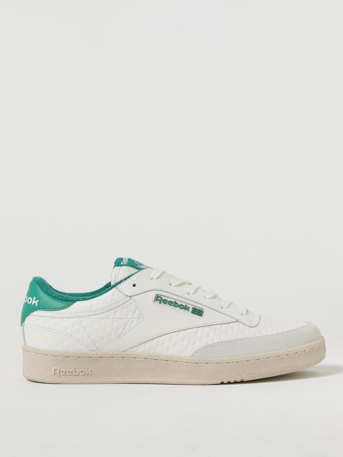 REEBOK SNEAKERS: Reebok Club C sneakers in worked leather, White - Img 1