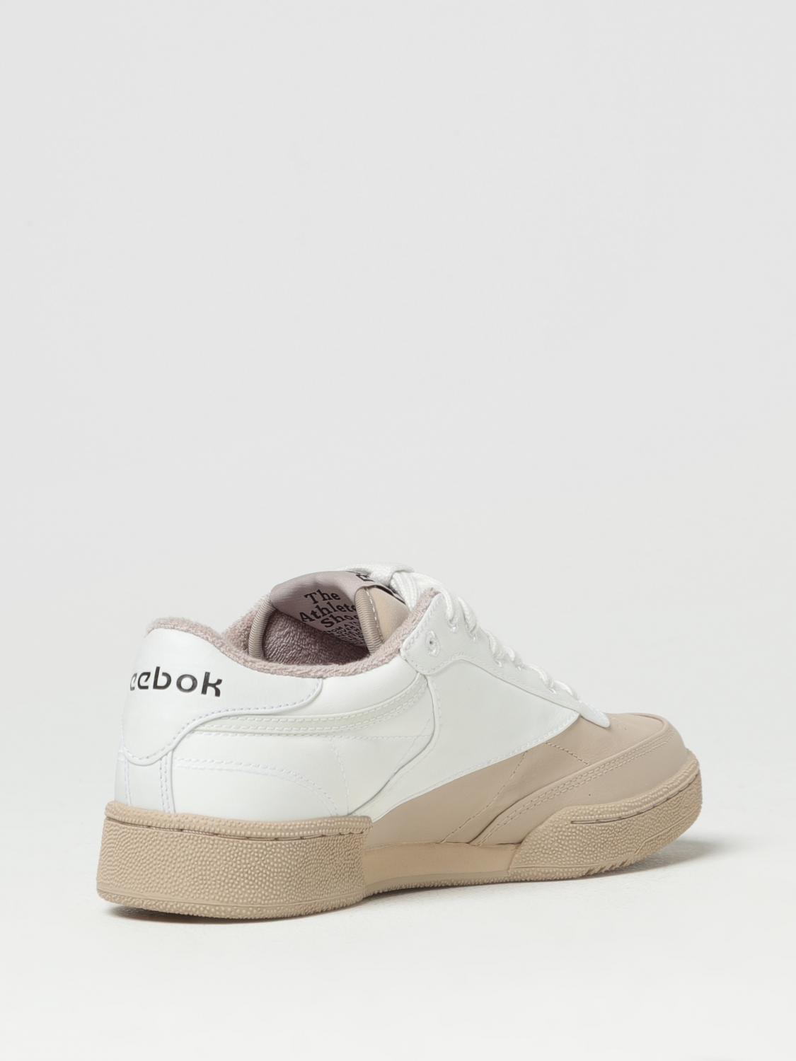 REEBOK SNEAKERS: Sneakers Club C Reebok in pelle e nylon, Beige - Img 3