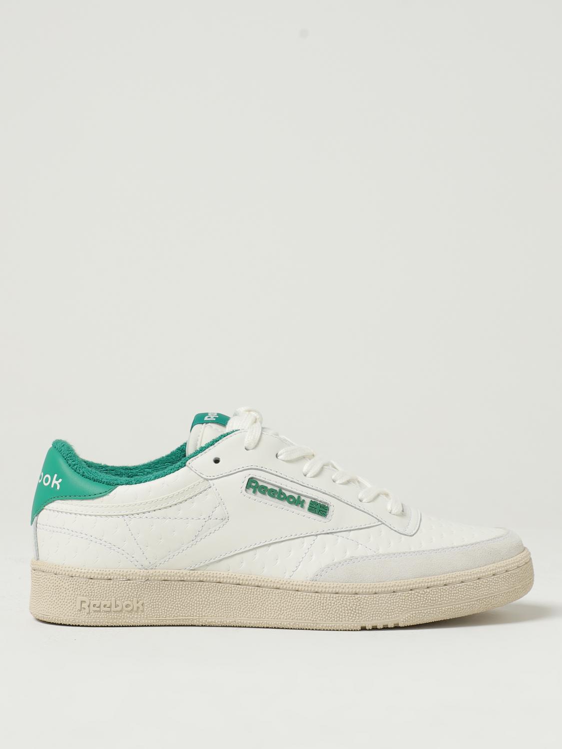 REEBOK SNEAKERS: Sneakers Club C Reebok in pelle lavorata, Bianco - Img 1