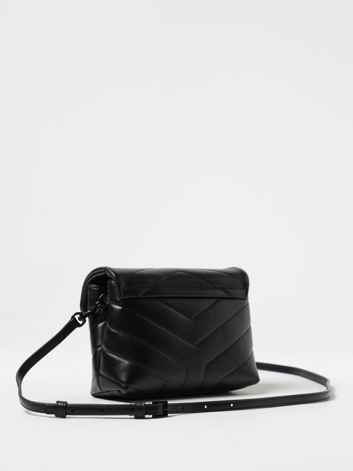 SAINT LAURENT BORSA MINI: Borsa Loulou Toy Saint Laurent in pelle trapuntata, Nero - Img 2