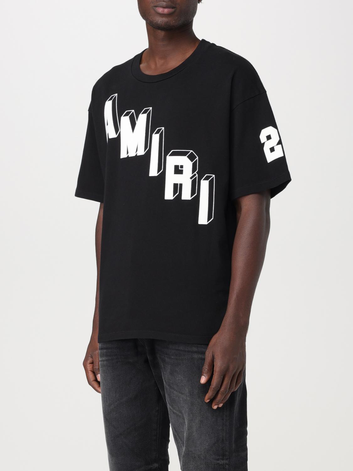 AMIRI: T-shirt over con maxi logo - Nero | T-Shirt Amiri