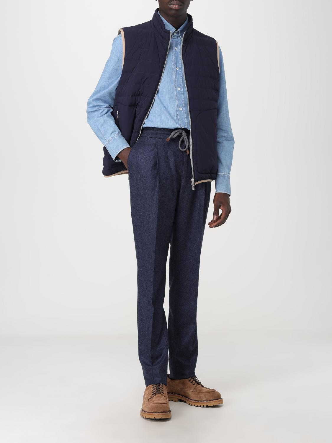BRUNELLO CUCINELLI ネイビー スーツベスト 50 | GREENWASTE