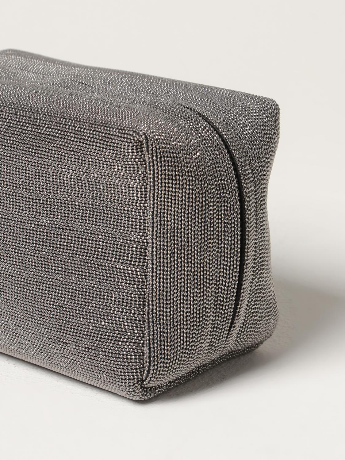 Brunello Cucinelli Precious clutch bag in fabric with monili