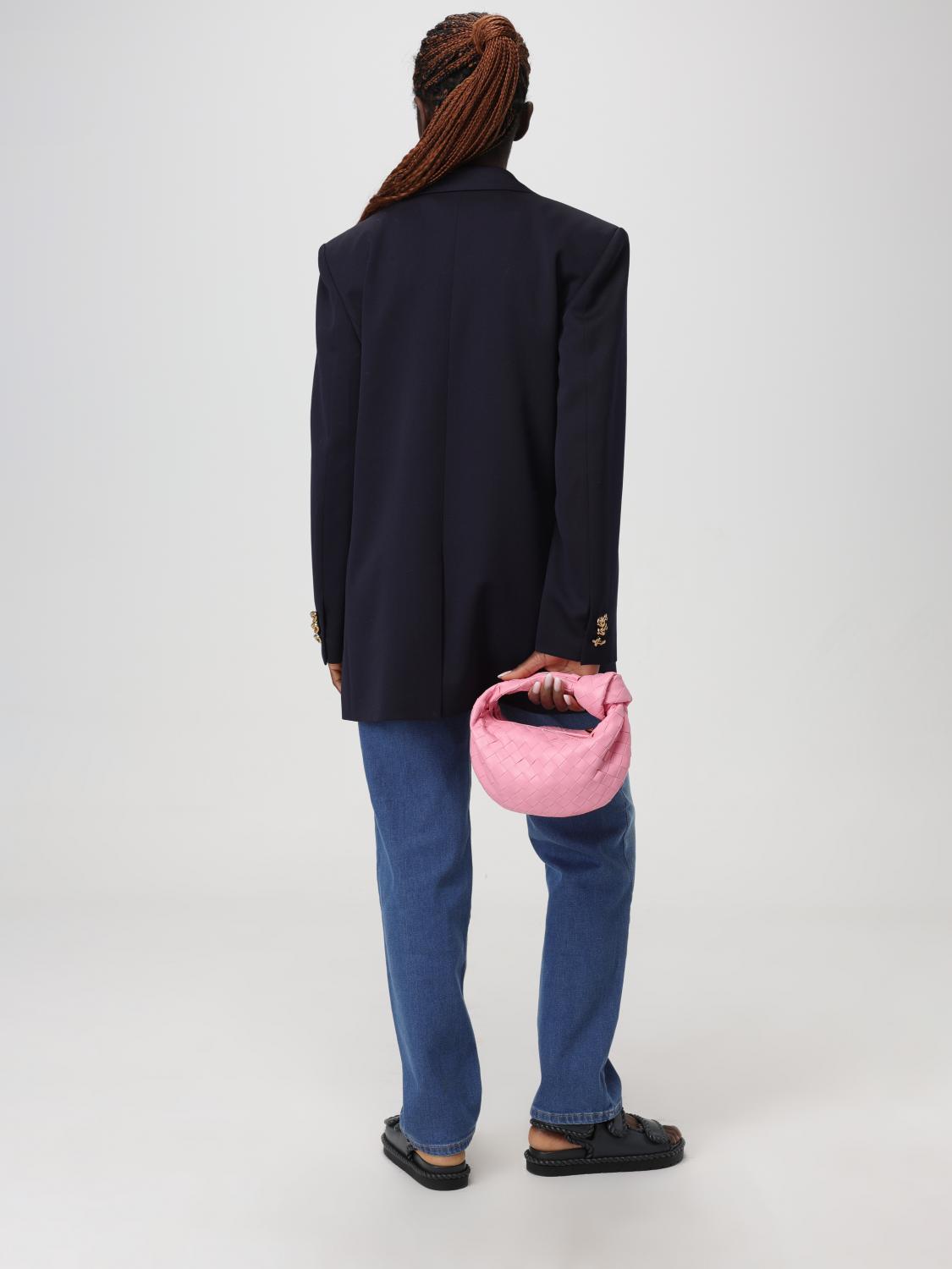 BOTTEGA VENETA BORSA MINI: Borsa Mini Jodie Bottega Veneta in nappa intrecciata, Rosa - Img 2
