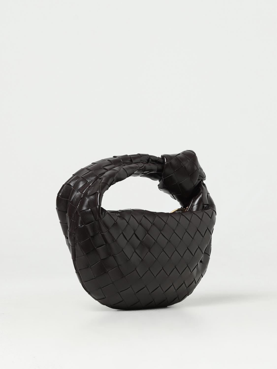 BOTTEGA VENETA BORSA MINI: Borsa Mini Jodie Bottega Veneta in nappa intrecciata, Marrone - Img 2