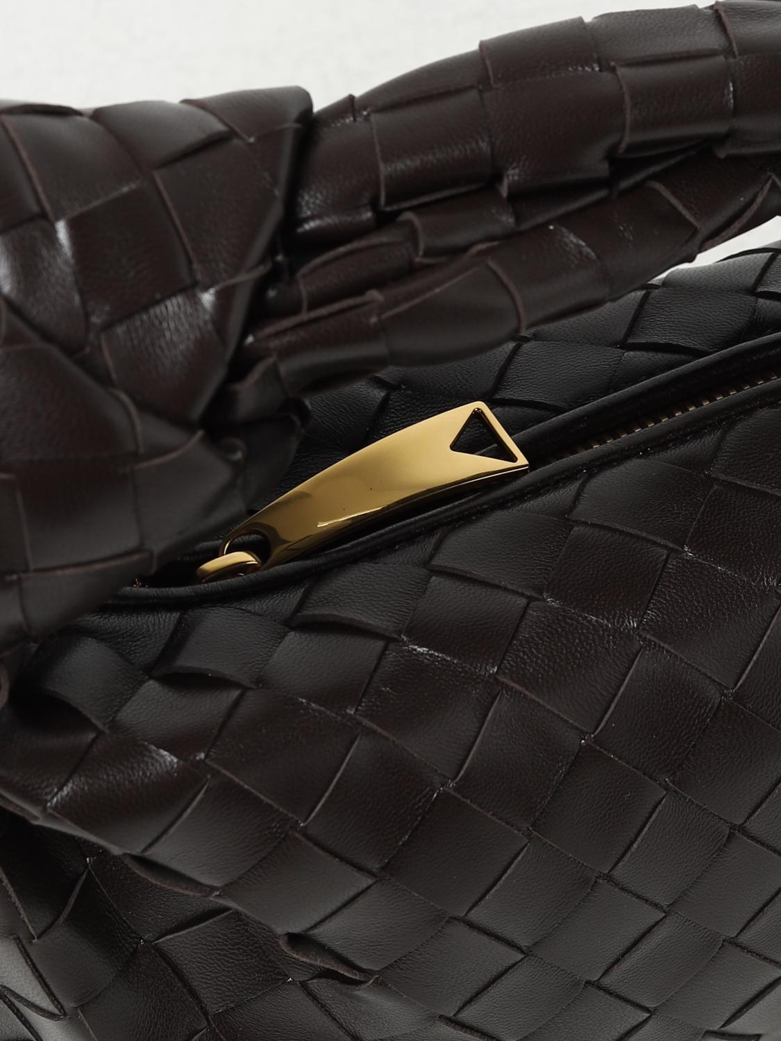 BOTTEGA VENETA BORSA MINI: Borsa Mini Jodie Bottega Veneta in nappa intrecciata, Marrone - Img 3