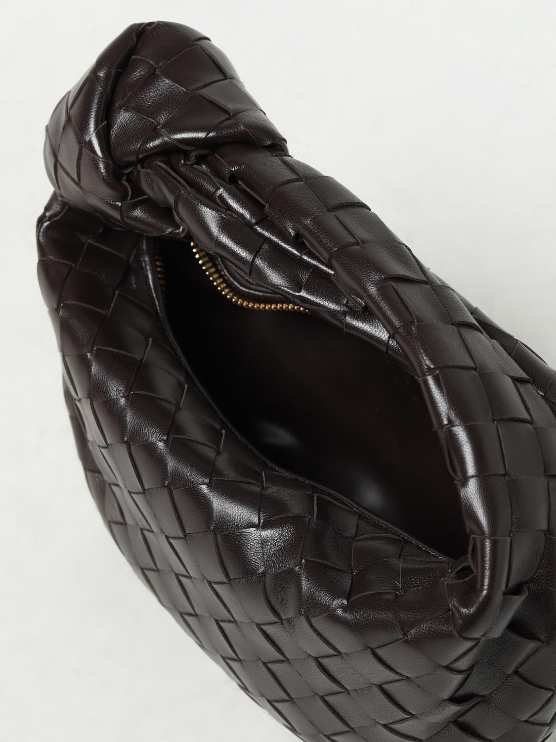 BOTTEGA VENETA BORSA MINI: Borsa Mini Jodie Bottega Veneta in nappa intrecciata, Marrone - Img 4