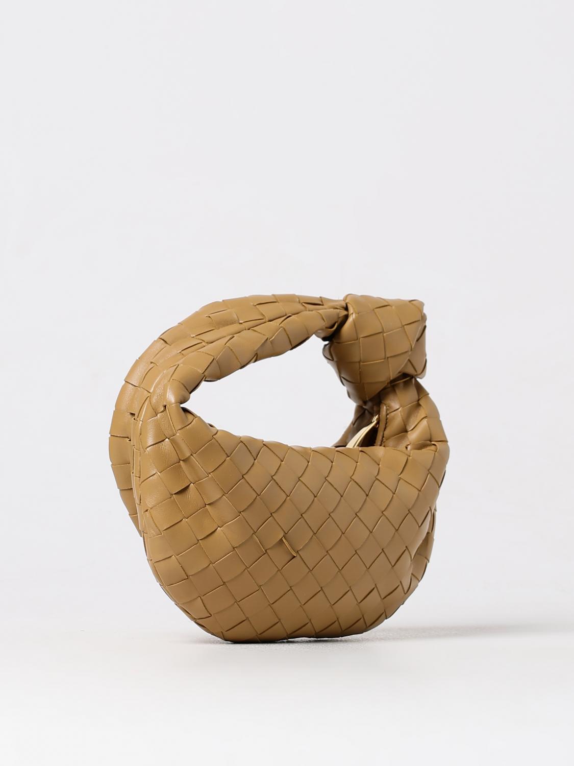 BOTTEGA VENETA BORSA MINI: Borsa Mini Jodie Bottega Veneta in nappa intrecciata, Cammello - Img 3