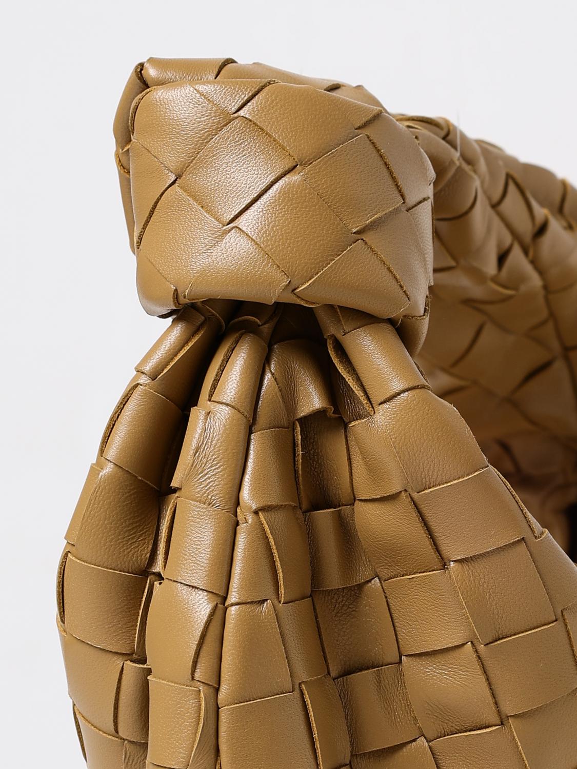 BOTTEGA VENETA BORSA MINI: Borsa Mini Jodie Bottega Veneta in nappa intrecciata, Cammello - Img 4