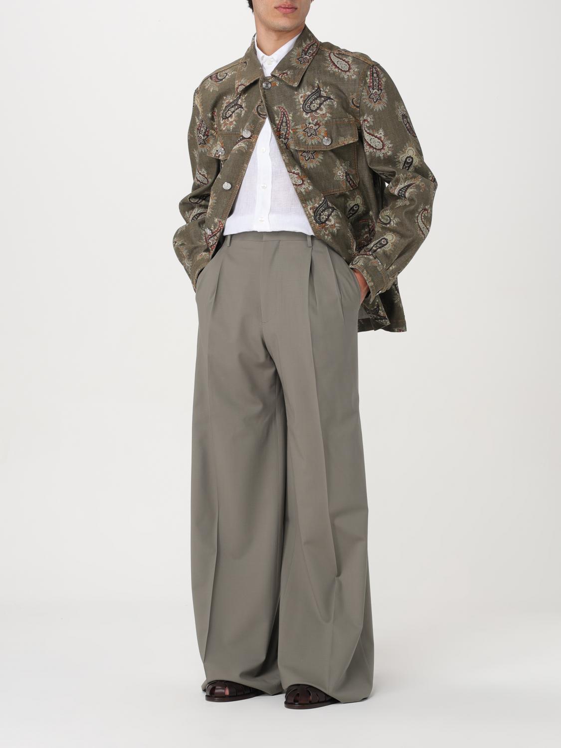 ETRO GIACCA: Giacca-camicia Etro in denim con stampa Paisley all over , Verde - Img 2