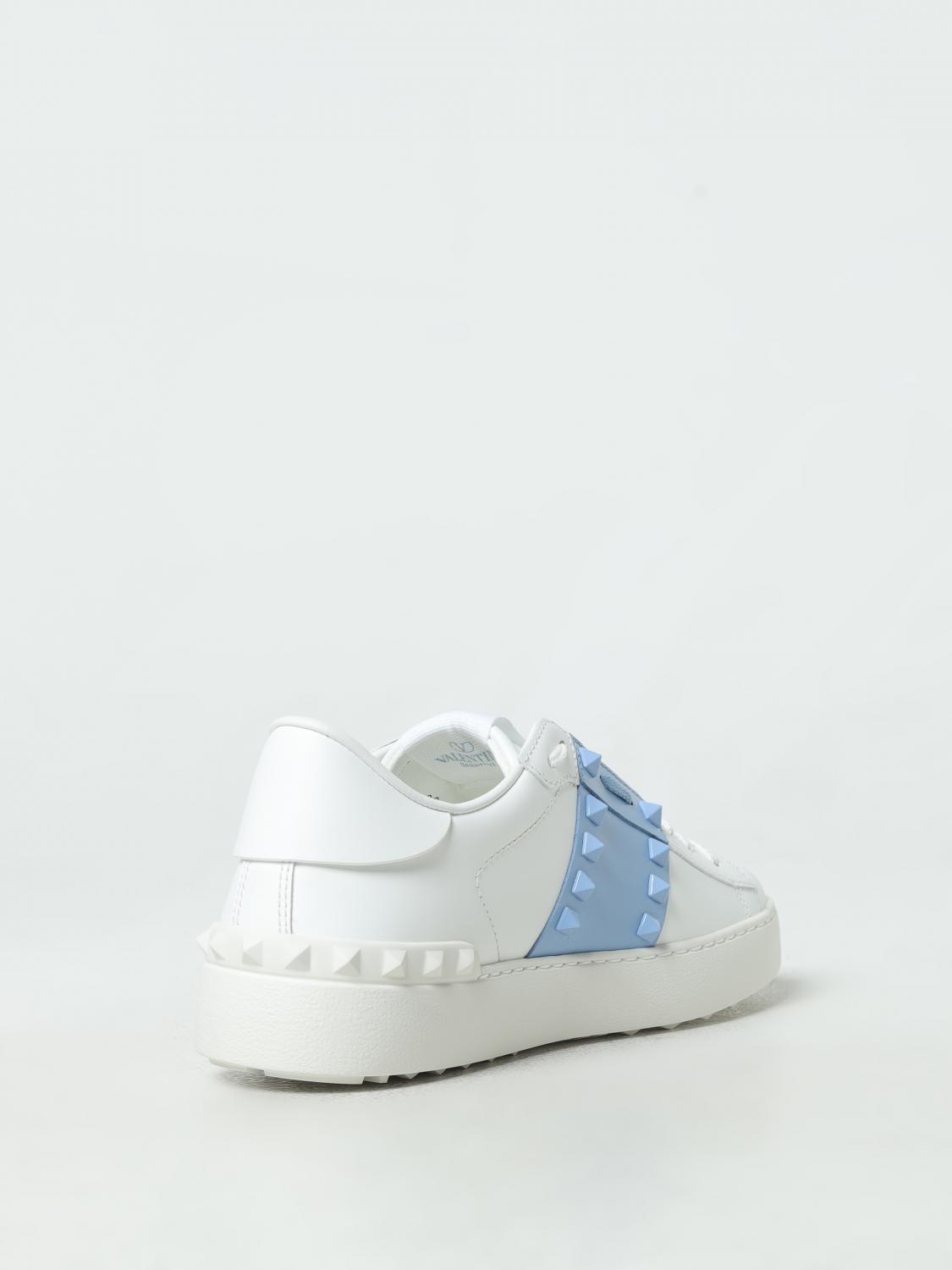 スニーカー VALENTINO Woman Sneakers White 1 6W2S0781BLU 834 Open Sneaker In Calfskin Leather for Woman in White/water