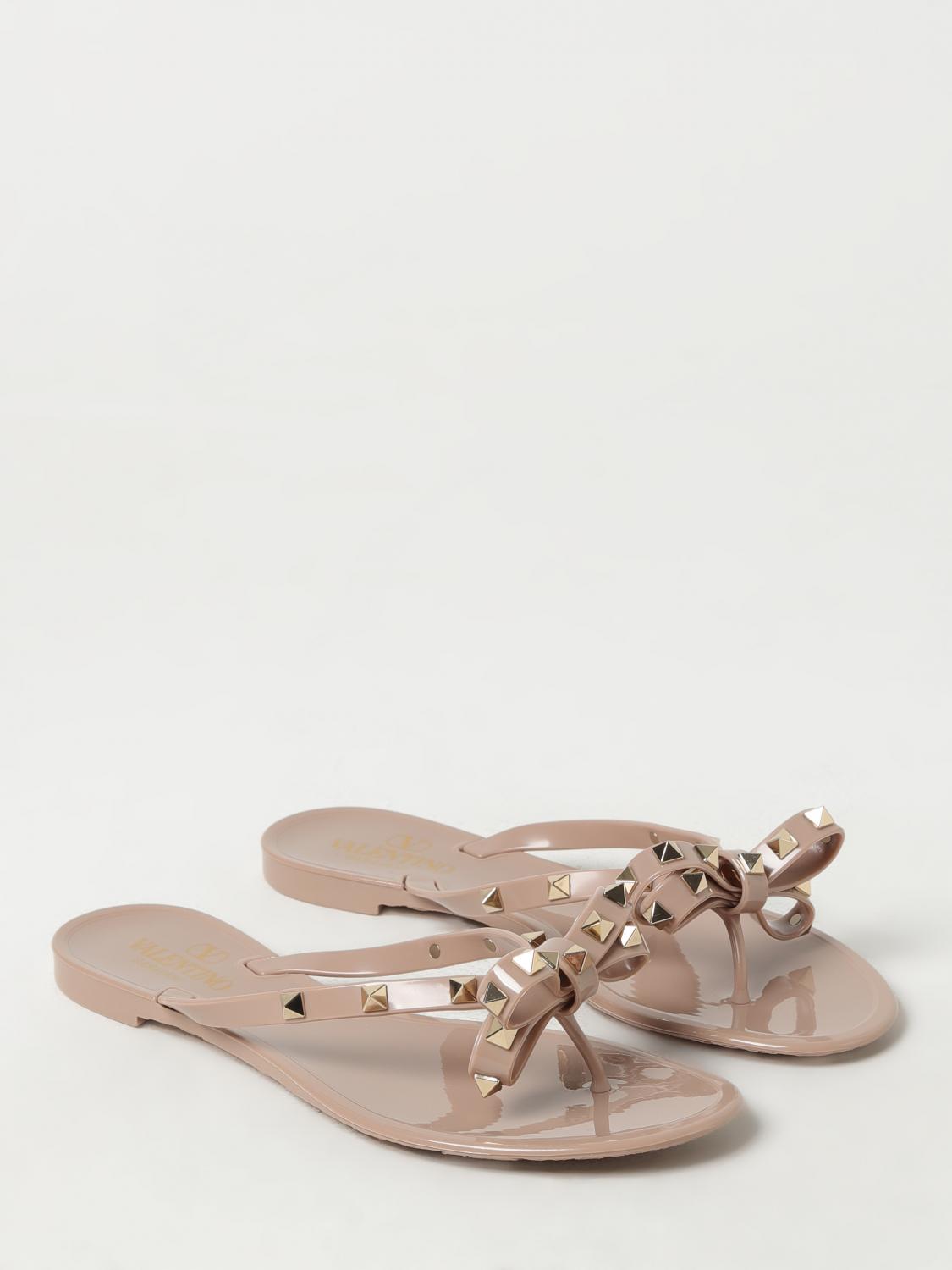 VALENTINO GARAVANI SANDALIAS PLANAS: Zapatos mujer Valentino Garavani, Rosa Pálido - Img 2