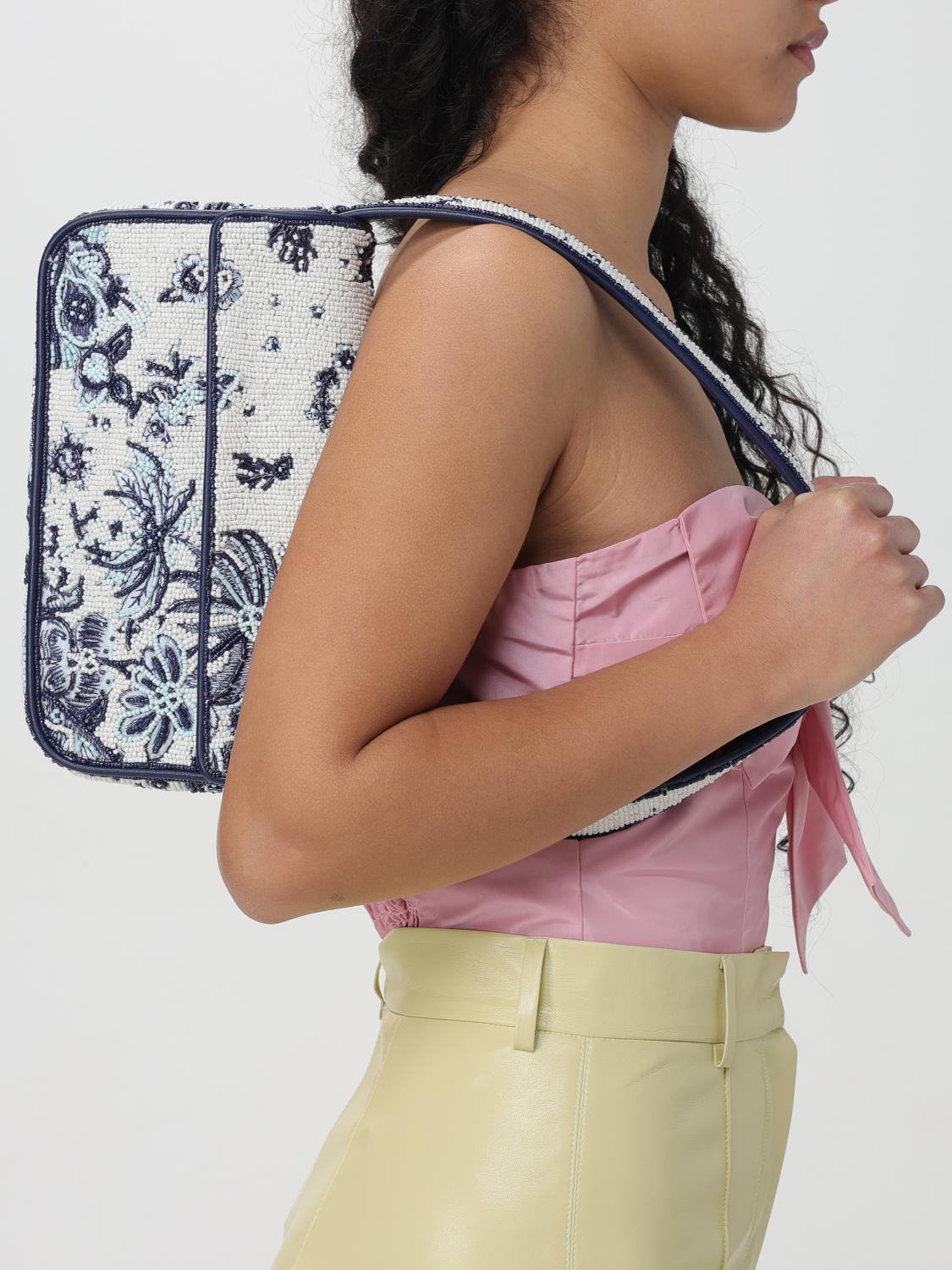 ショルダーバッグ・ポシェット STAUD Woman Shoulder bag Blue 2229204 TDP STAUD: Shoulder bag woman - Gnawed Blue | Staud shoulder bag