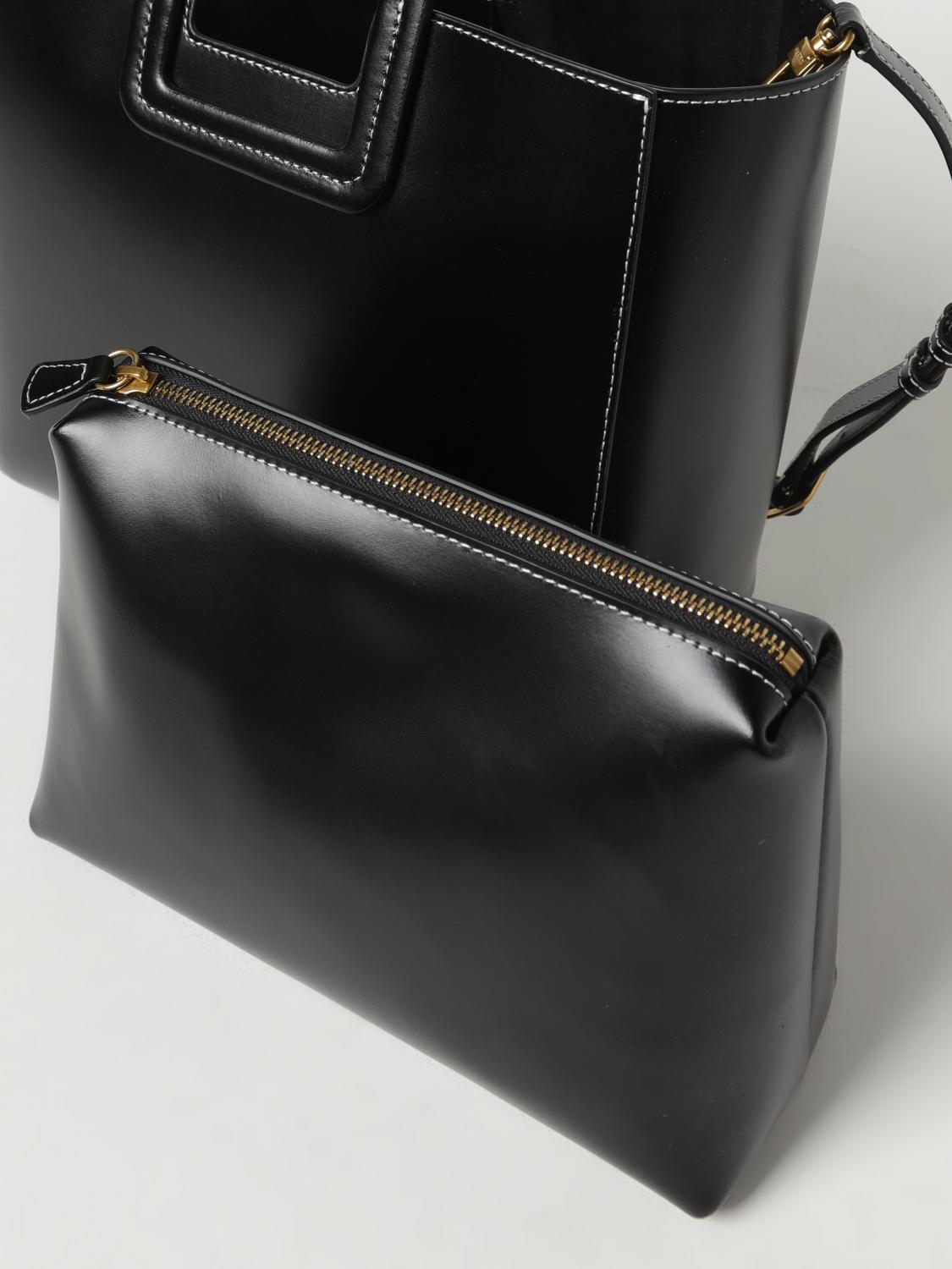 STAUD BORSA A MANO: Borsa Shirley Staud in pelle , Nero - Img 3
