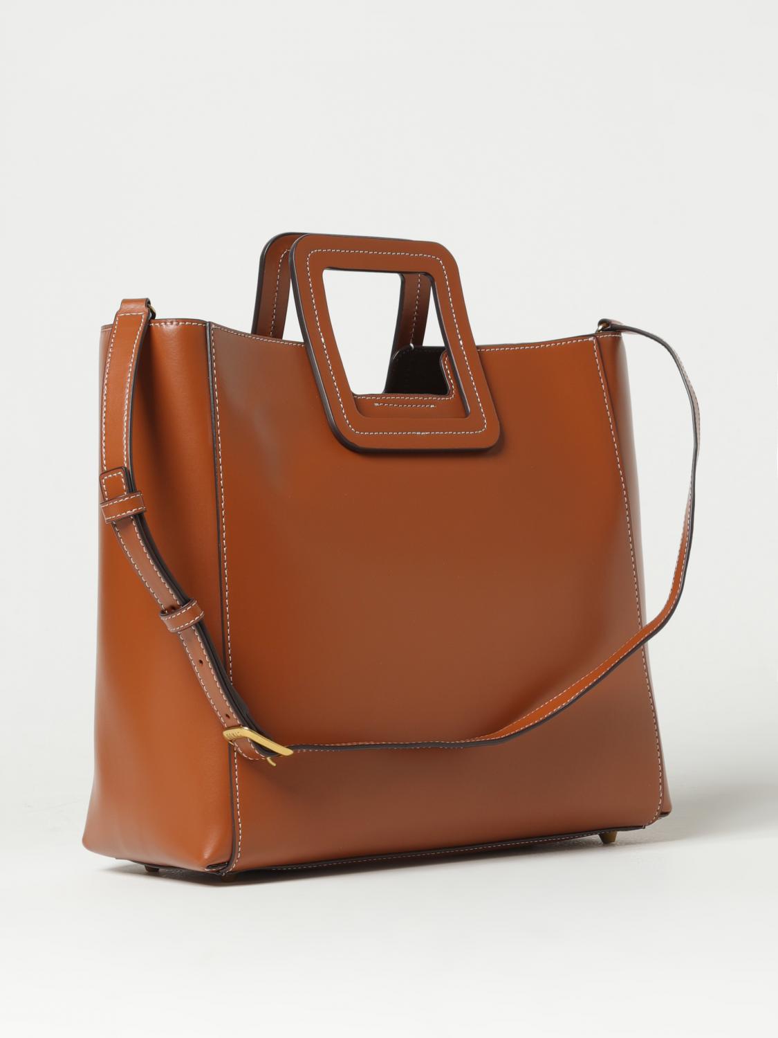 STAUD BORSA A MANO: Borsa Shirley Staud in pelle , Marrone - Img 2