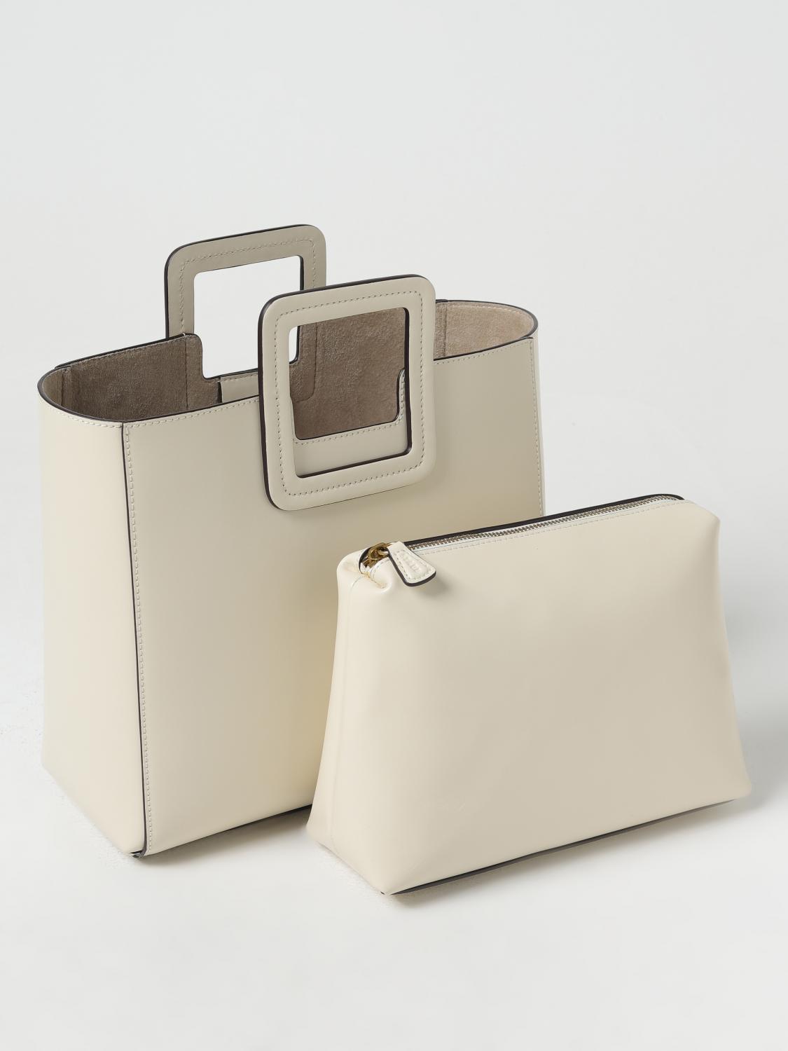 STAUD BORSA A MANO: Borsa Shirley Staud in pelle , Crema - Img 3