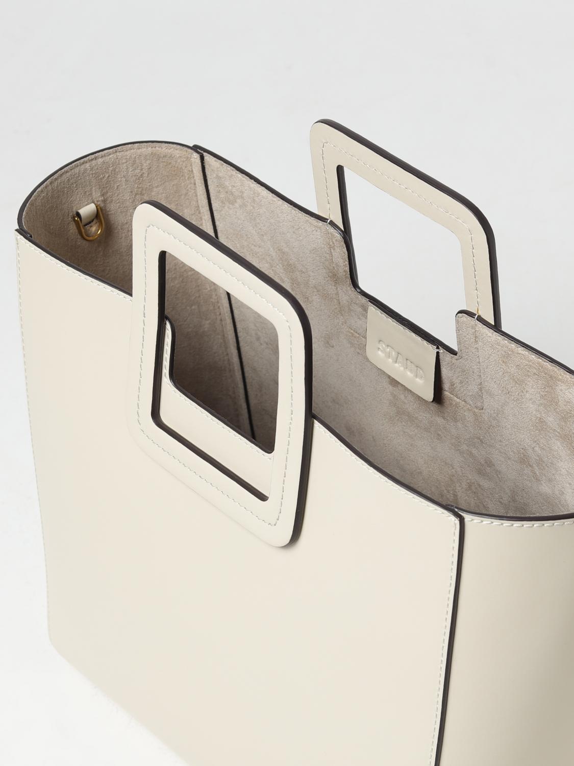 STAUD BORSA A MANO: Borsa Shirley Staud in pelle , Crema - Img 4