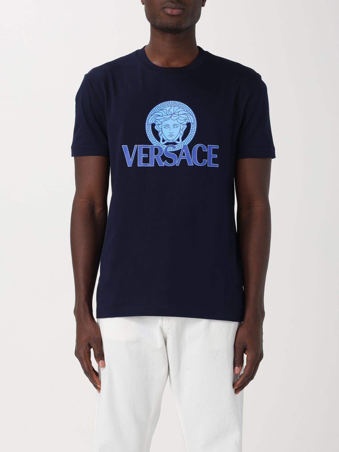 VERSACE CAMISETA: Camiseta hombre Versace, Azul Oscuro - Img 1