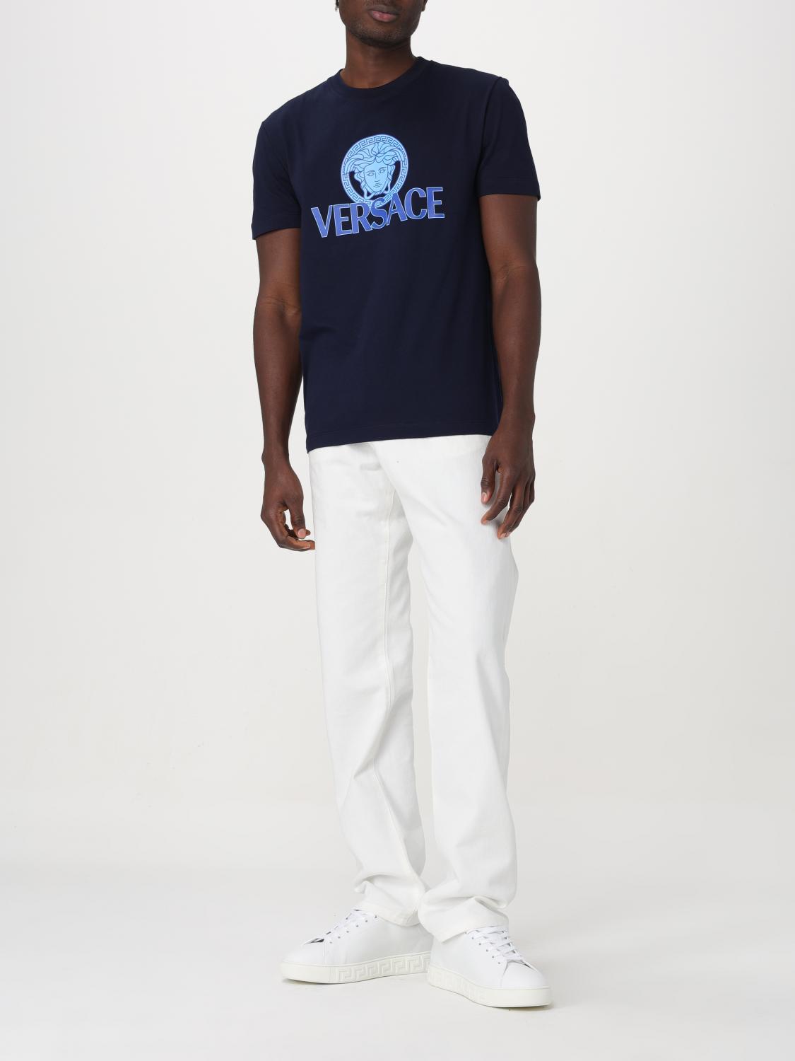 VERSACE CAMISETA: Camiseta hombre Versace, Azul Oscuro - Img 2