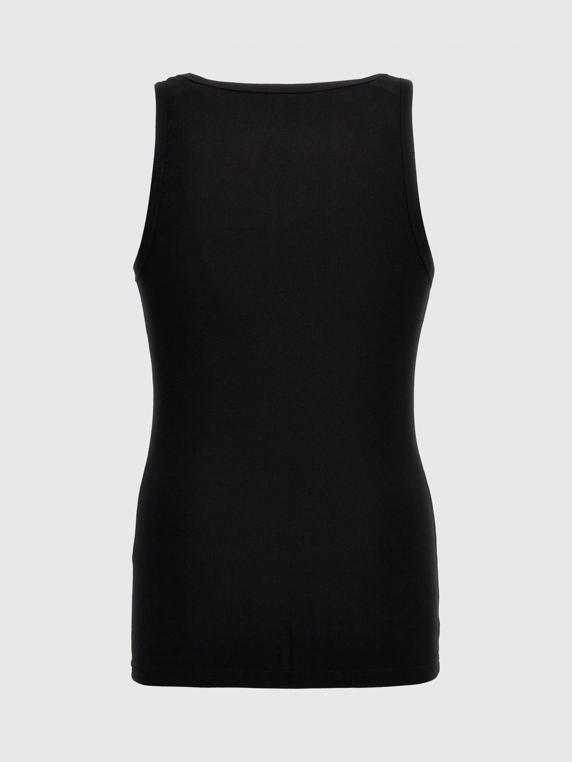 VERSACE CAMISETA: Camiseta sin mangas con logo Versace, Negro - Img 2
