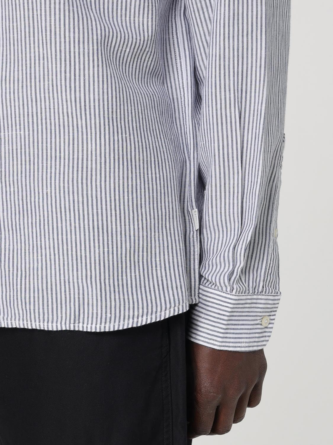 WOOLRICH CAMICIA: Camicia Woolrich in cotone e lino a righe , Blue - Img 3