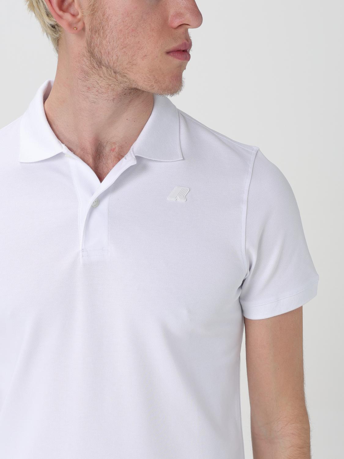 K-WAY POLO: Polo K-Way in piquet di cotone con logo , Bianco - Img 3