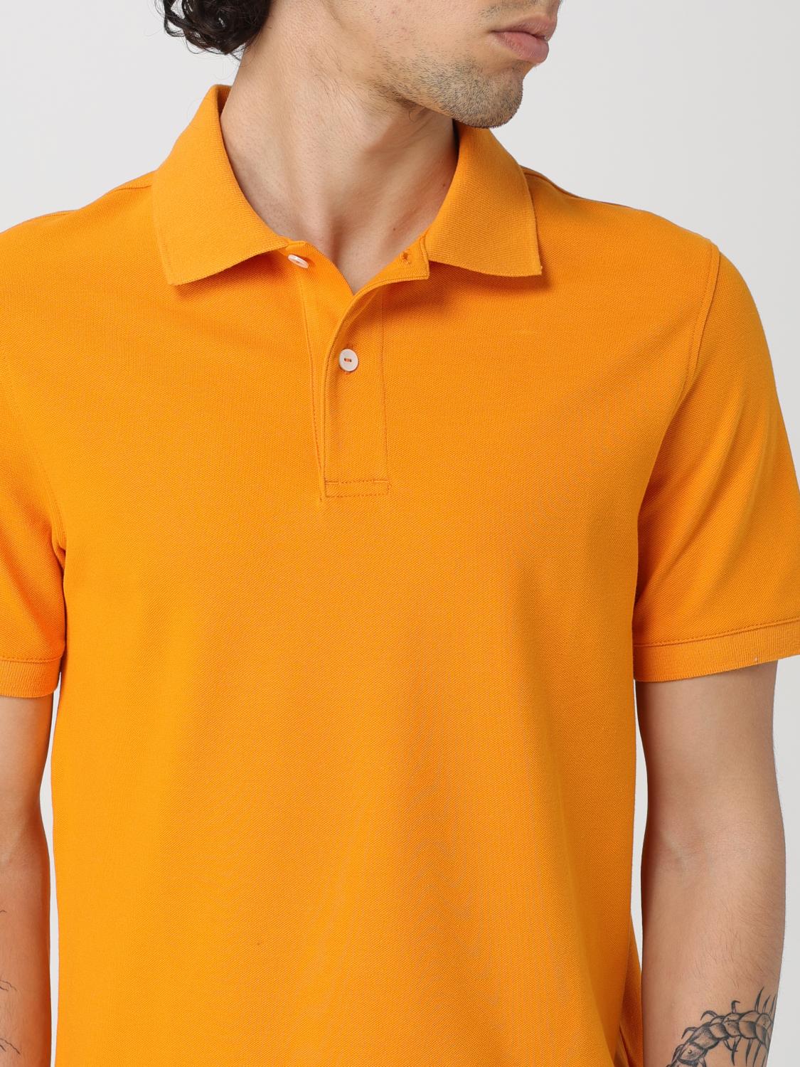 K-WAY POLO: Polo K-Way in piquet di cotone con logo , Arancione - Img 3