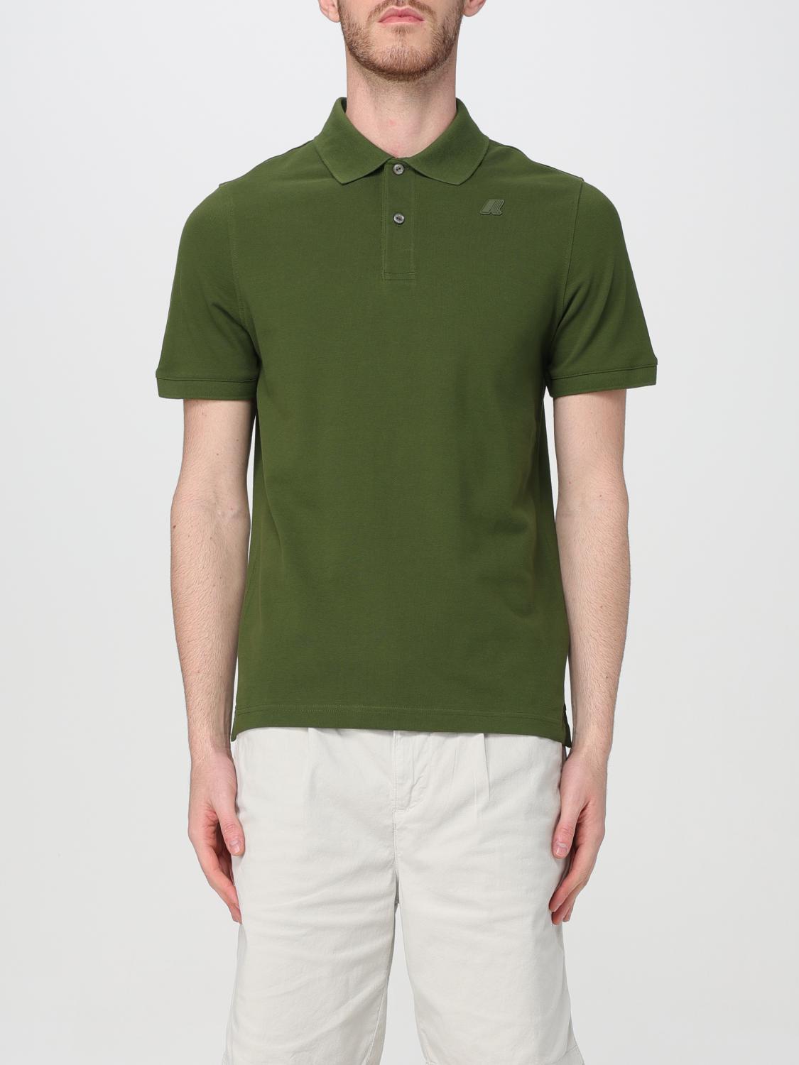 K-WAY POLO: Polo K-Way in piquet di cotone con logo , Verde - Img 1