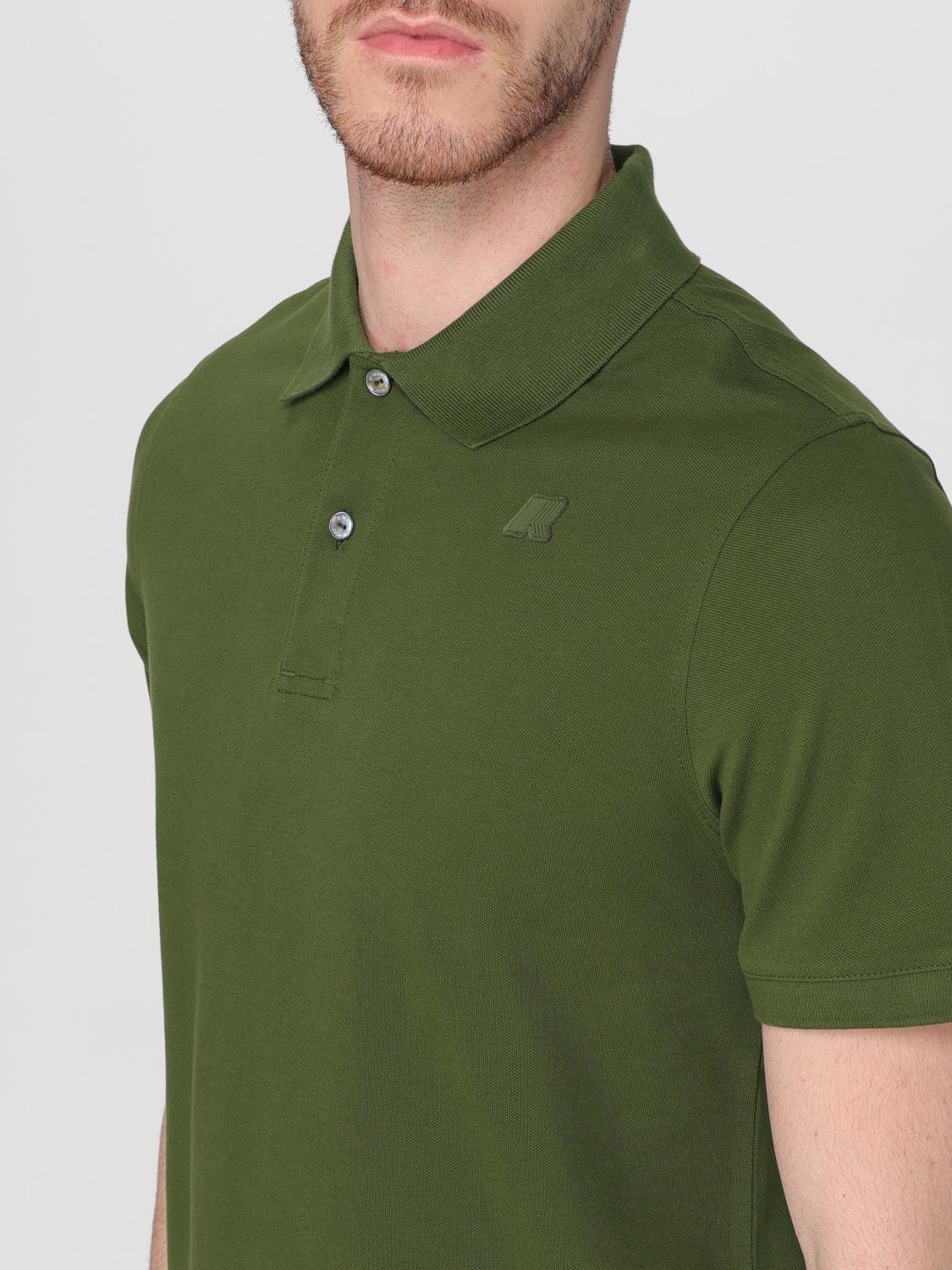 K-WAY POLO: Polo K-Way in piquet di cotone con logo , Verde - Img 3