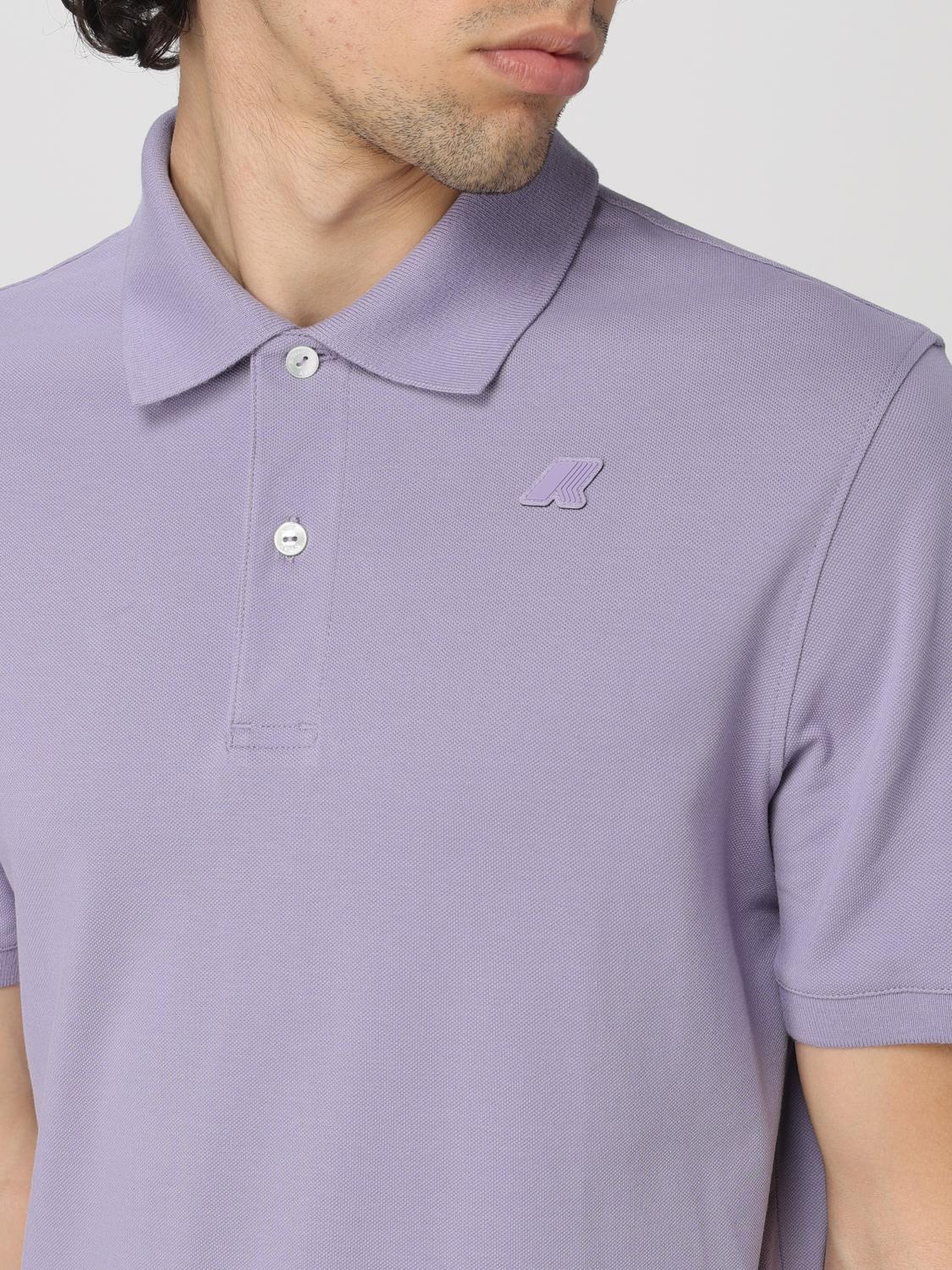 K-WAY POLO: Polo K-Way in piquet di cotone con logo , Glicine - Img 3