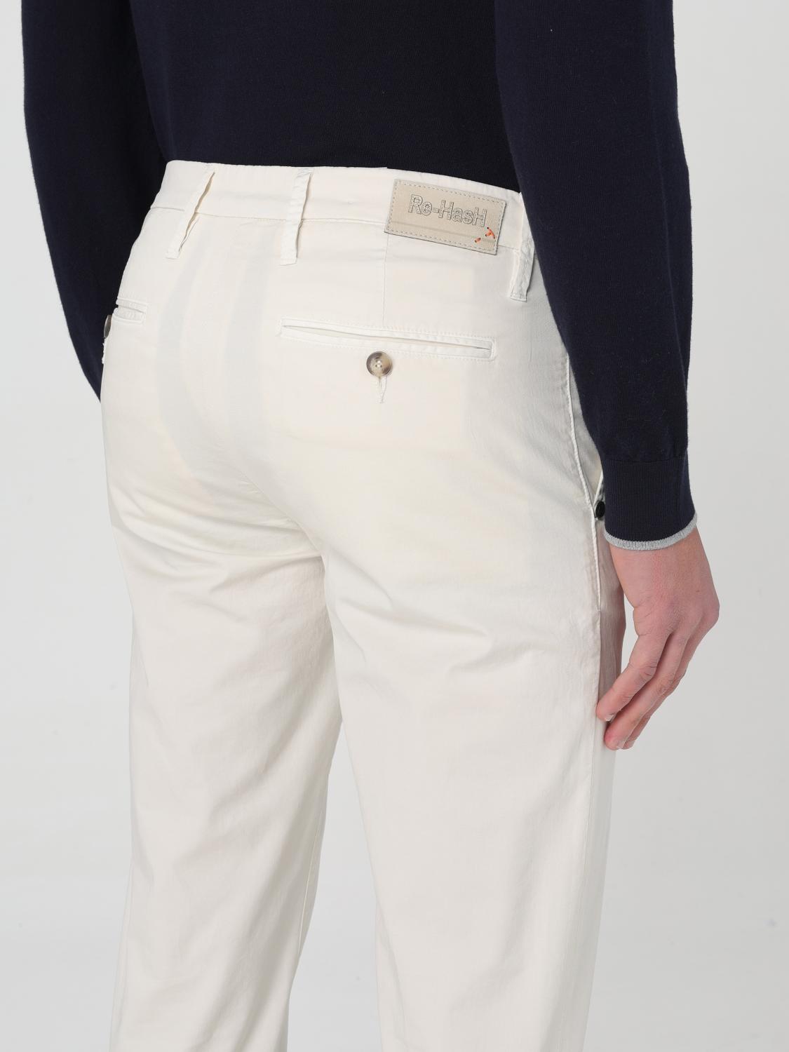 RE-HASH PANTALONI: Pantalone uomo Re-hash, Panna - Img 3
