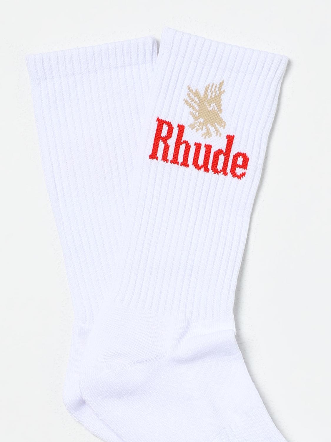 RHUDE SOCKS: Socks men Rhude, White - Img 2