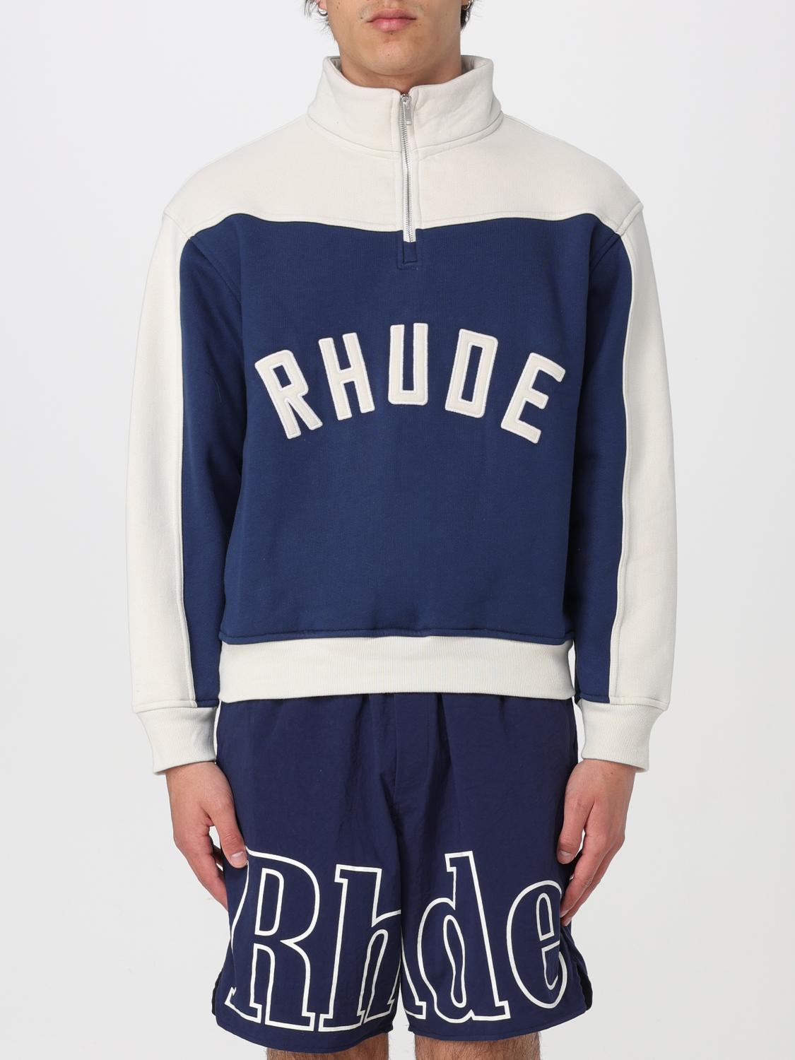 RHUDE SWEATSHIRT: Sweatshirt men Rhude, Blue - Img 1