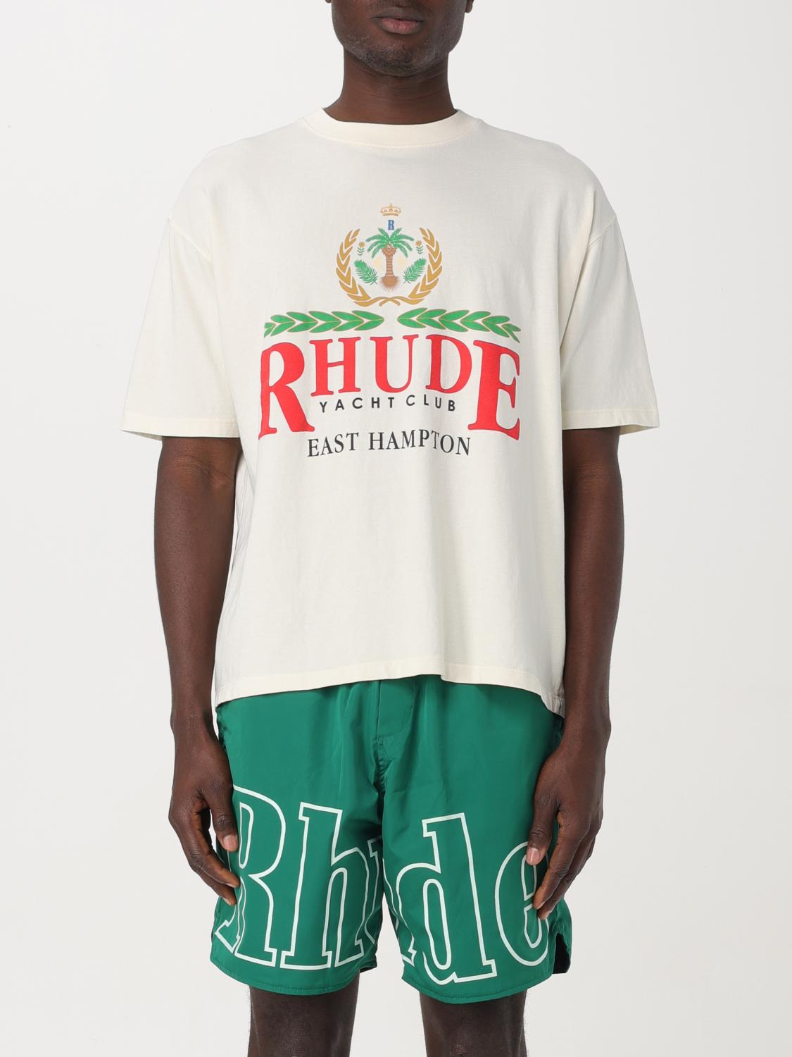 RHUDE T-SHIRT: T-shirt men Rhude, Natural - Img 1