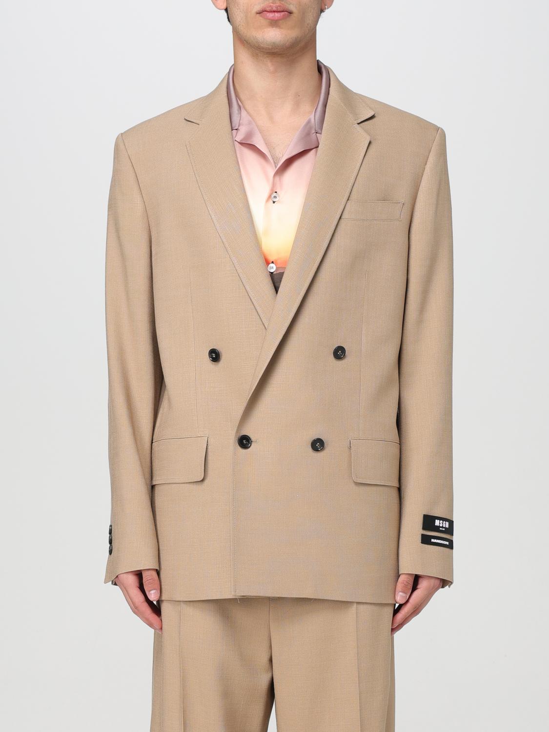 MSGM AMERICANA: Americana hombre MSGM, Beige - Img 1