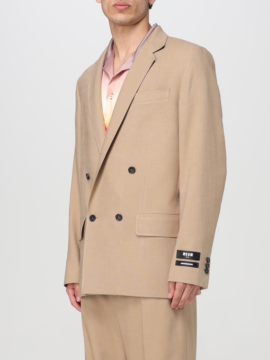 MSGM AMERICANA: Americana hombre MSGM, Beige - Img 4