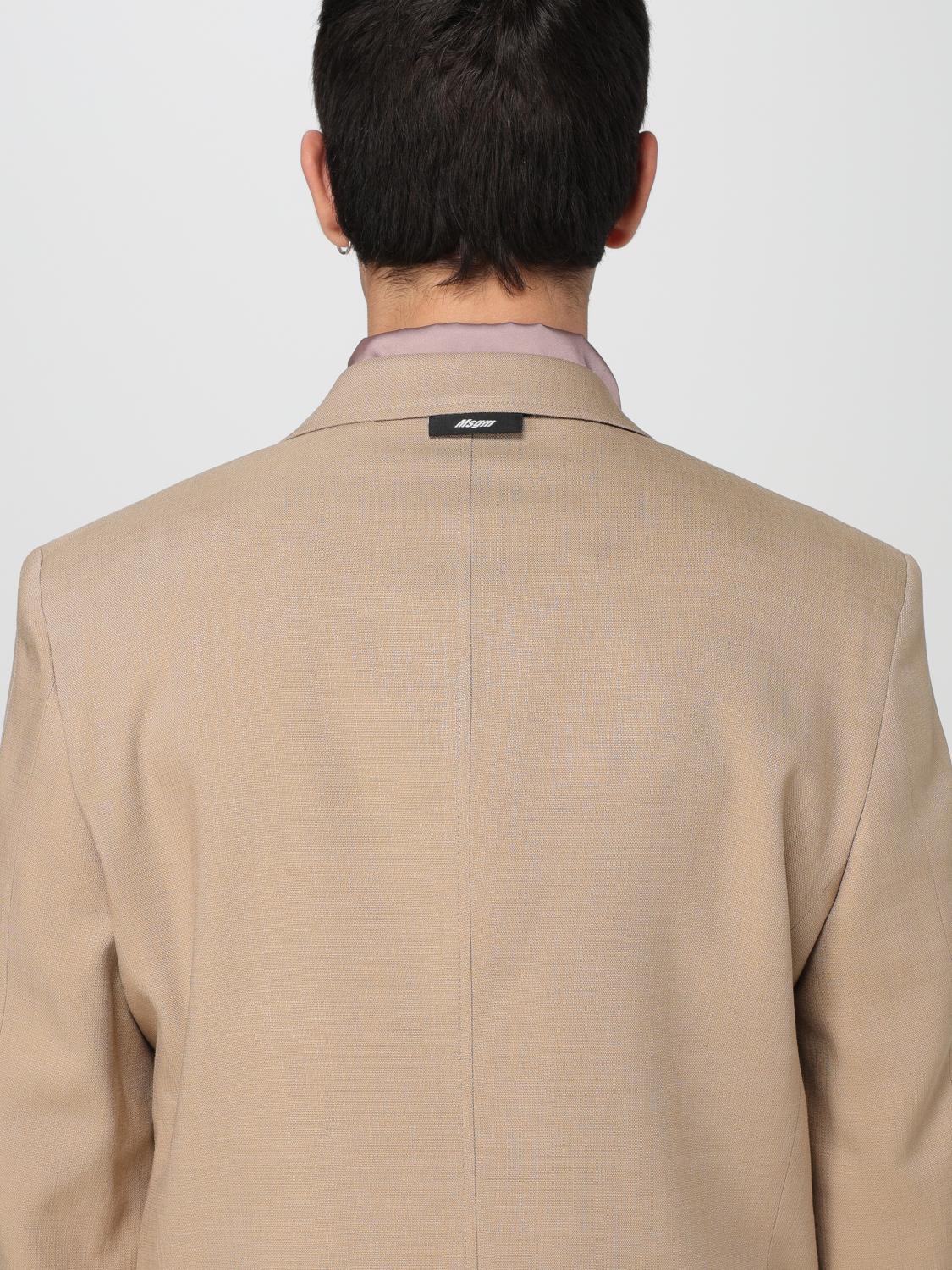 MSGM AMERICANA: Americana hombre MSGM, Beige - Img 5