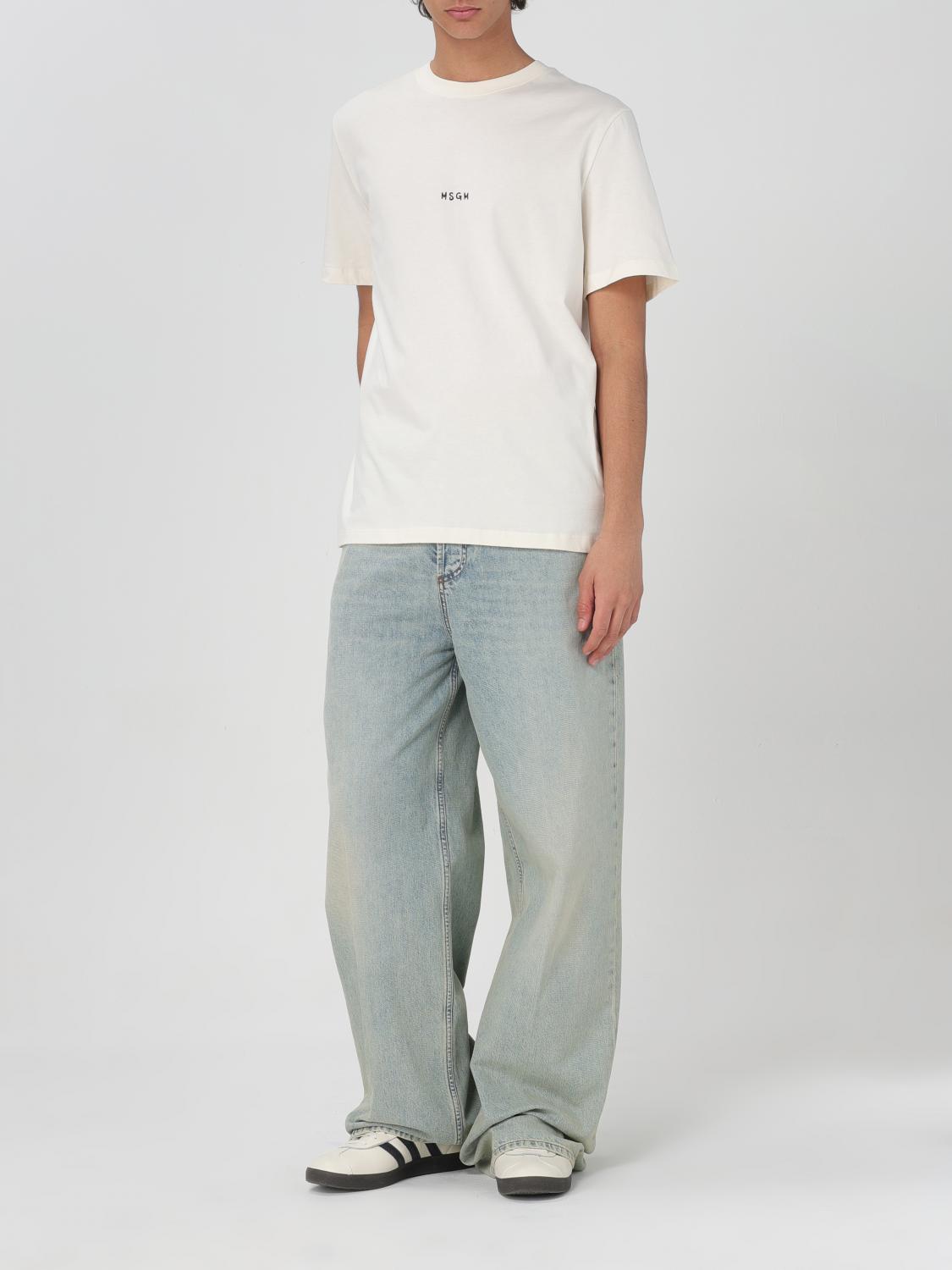 MSGM T-SHIRT: T-shirt men MSGM, Yellow Cream - Img 2