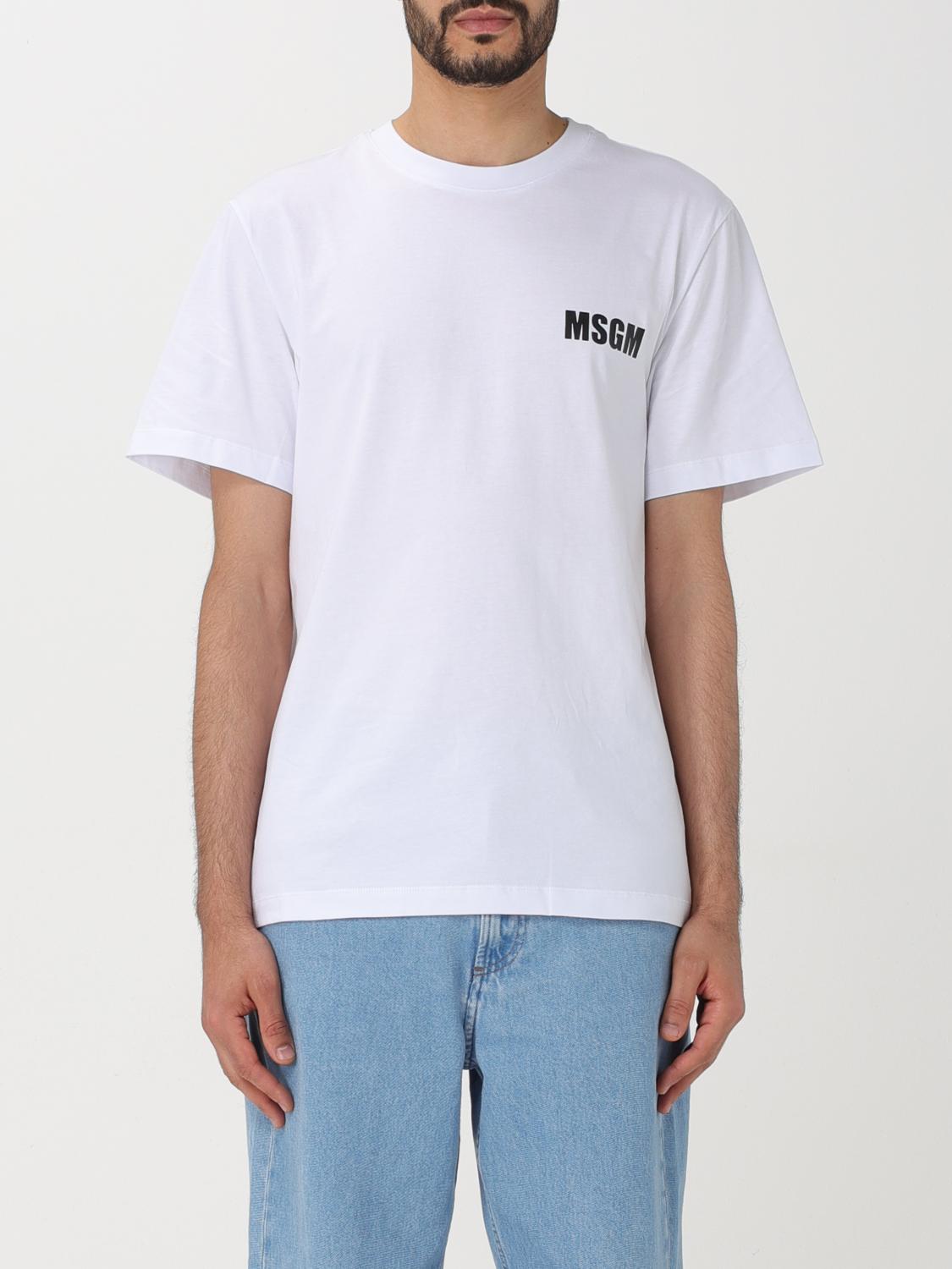 MSGM T-SHIRT: T-shirt homme MSGM, Blanc - Img 1