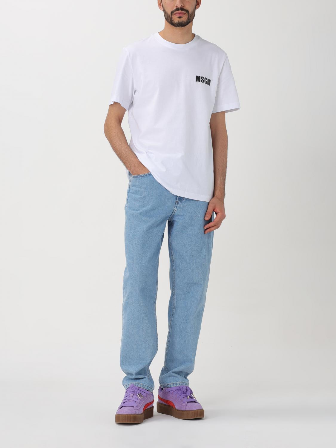 MSGM T-SHIRT: T-shirt homme MSGM, Blanc - Img 2