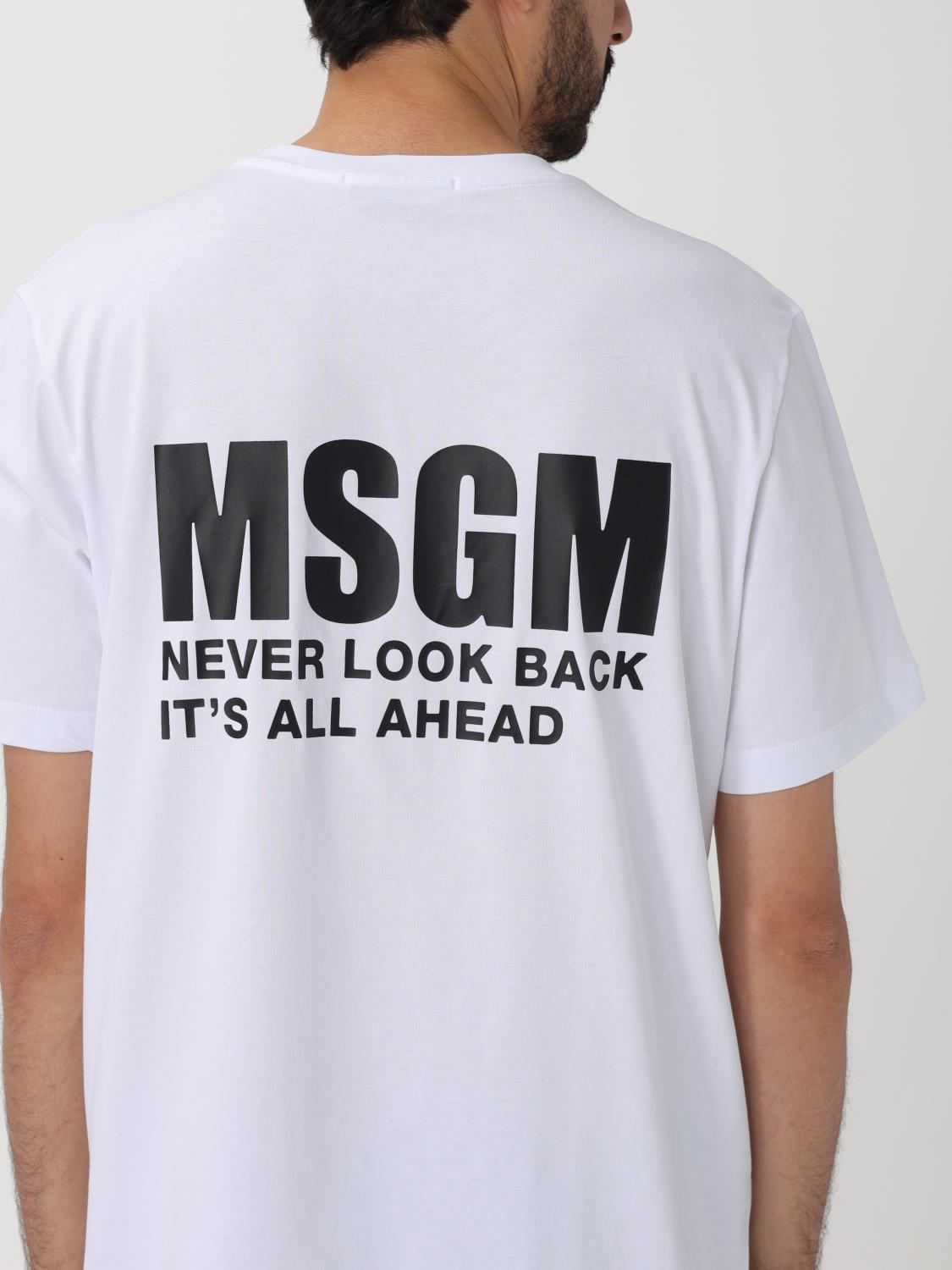 MSGM T-SHIRT: T-shirt homme MSGM, Blanc - Img 4