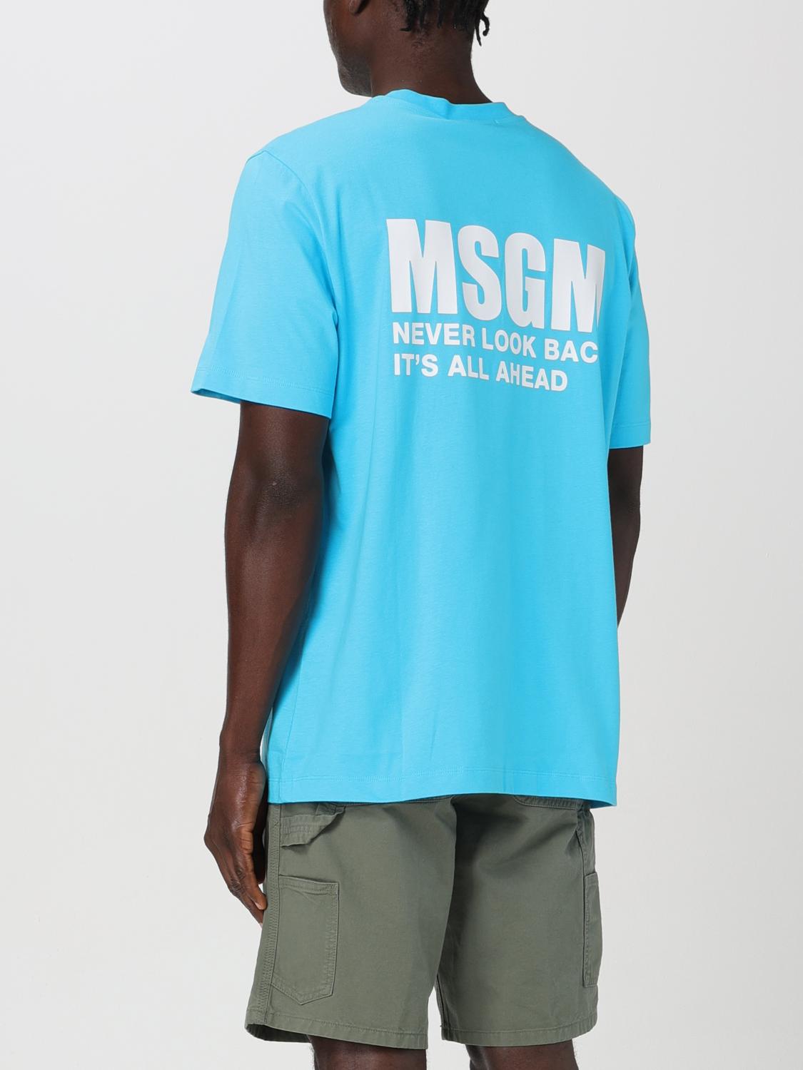 MSGM T-SHIRT: T-shirt men MSGM, Turquoise - Img 2
