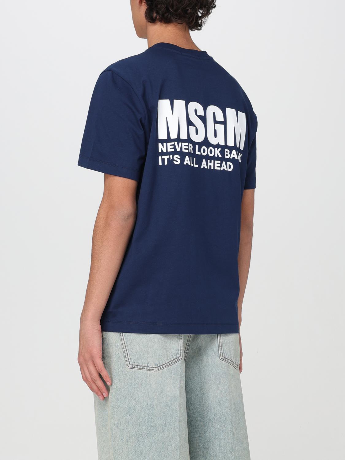 MSGM CAMISETA: Camiseta hombre MSGM, Azul Oscuro - Img 3
