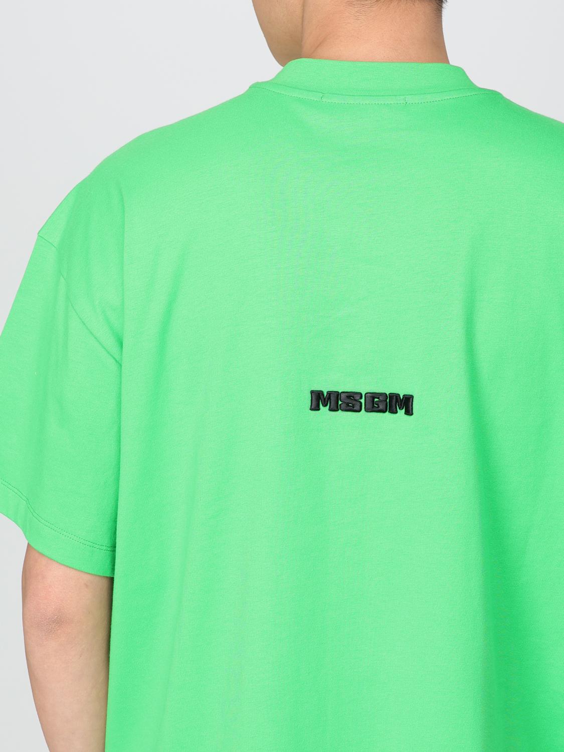 MSGM T-SHIRT: T-shirt men MSGM, Green - Img 4
